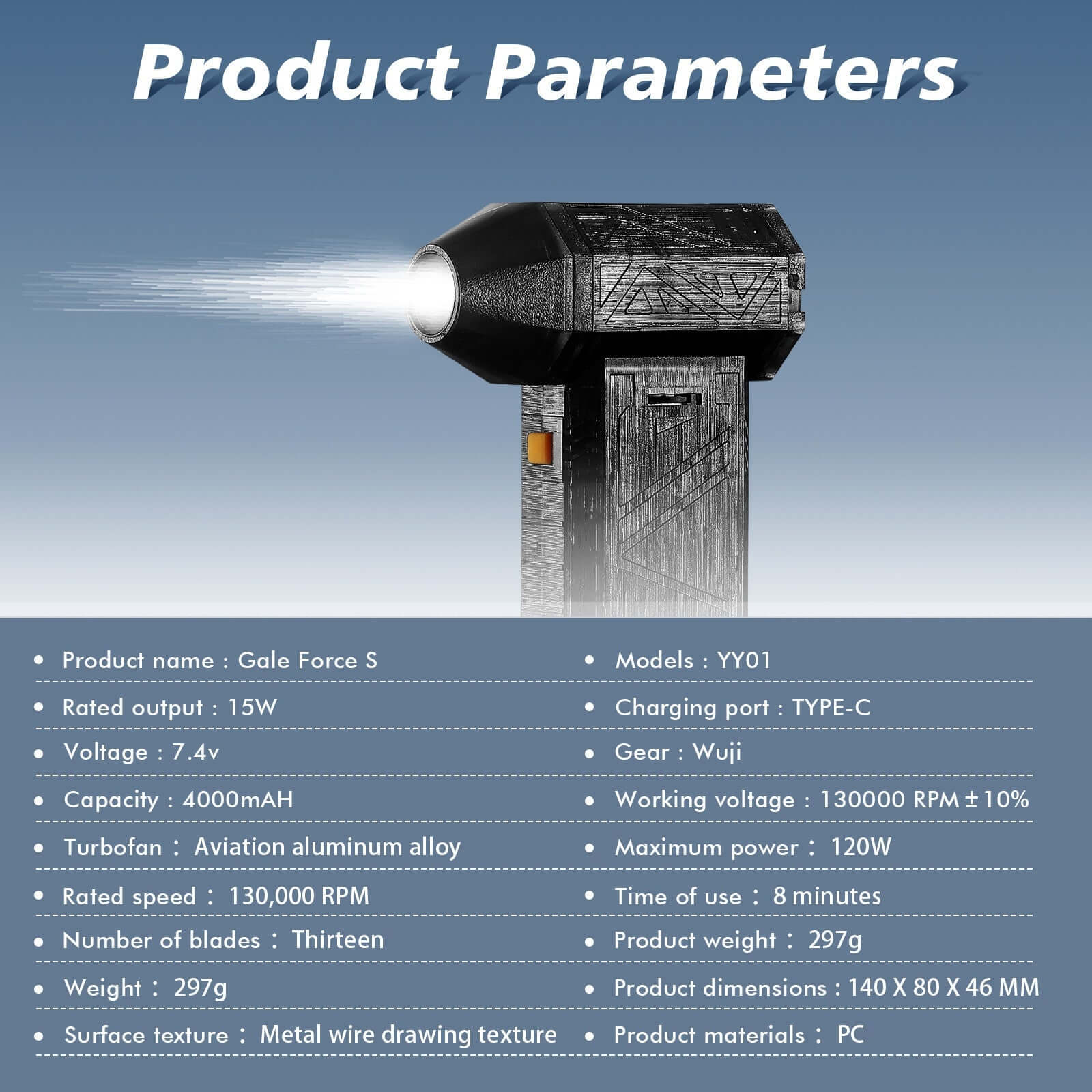 130,000 RPM Mini Turbo Jet Fan