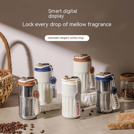 Smart Digital Portable Thermal Coffee Mug Stainless Steel