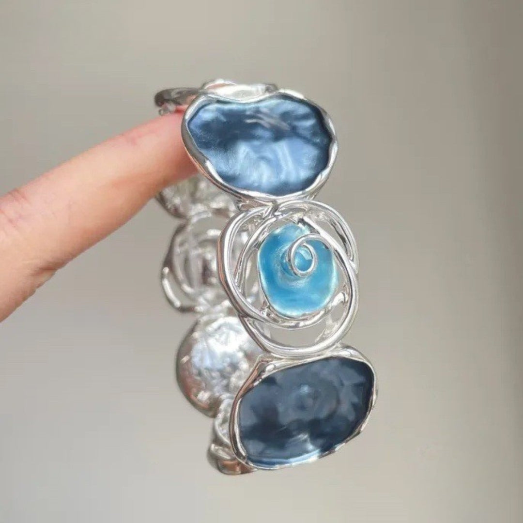 Handmade Hollow Rose Wide Strengthable Bracelet
