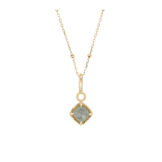 925 Sterling Silver Labradorite Pendant Necklace | HJZB-422N