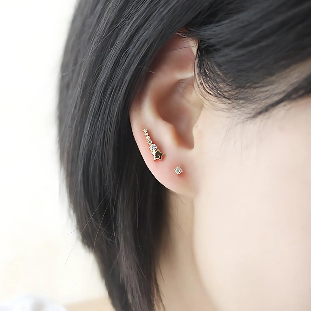 20G Galaxy Star Helix Piercing Stud