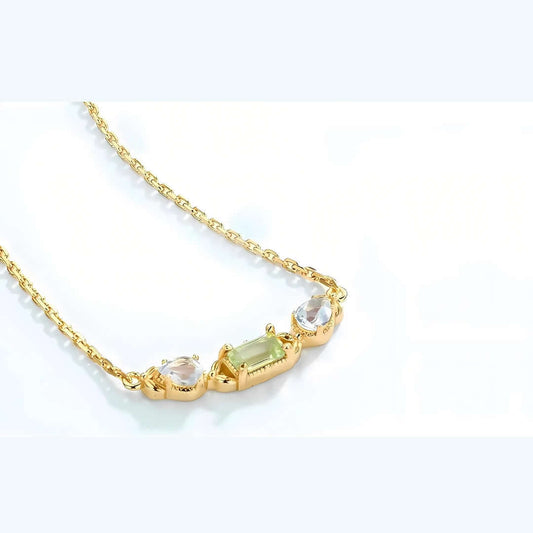 Dainty Peridot August Necklace