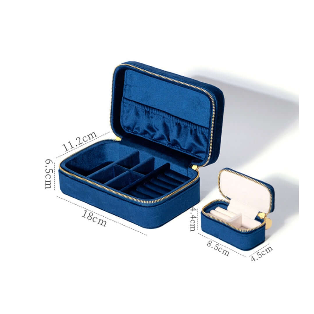Portable Velvet Jewelry Organizer Box