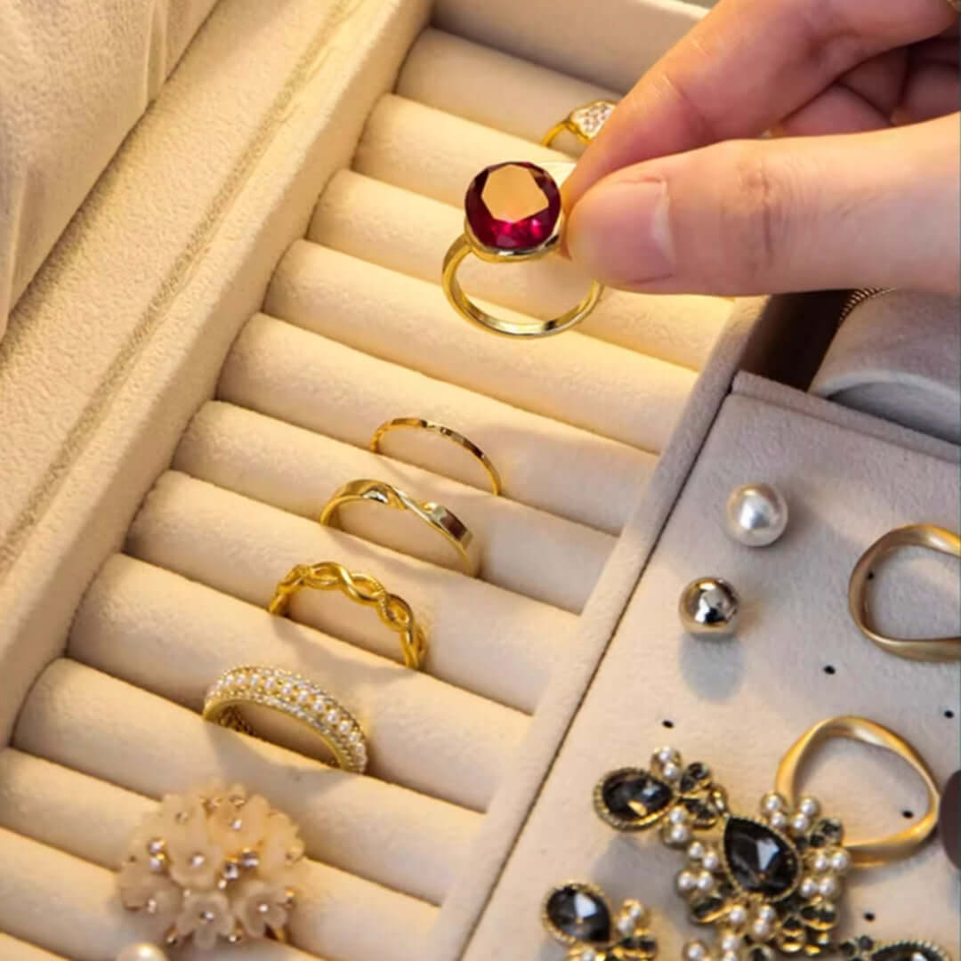 3 Layer Waterproof Necklace Ring Jewelry Organizer Box