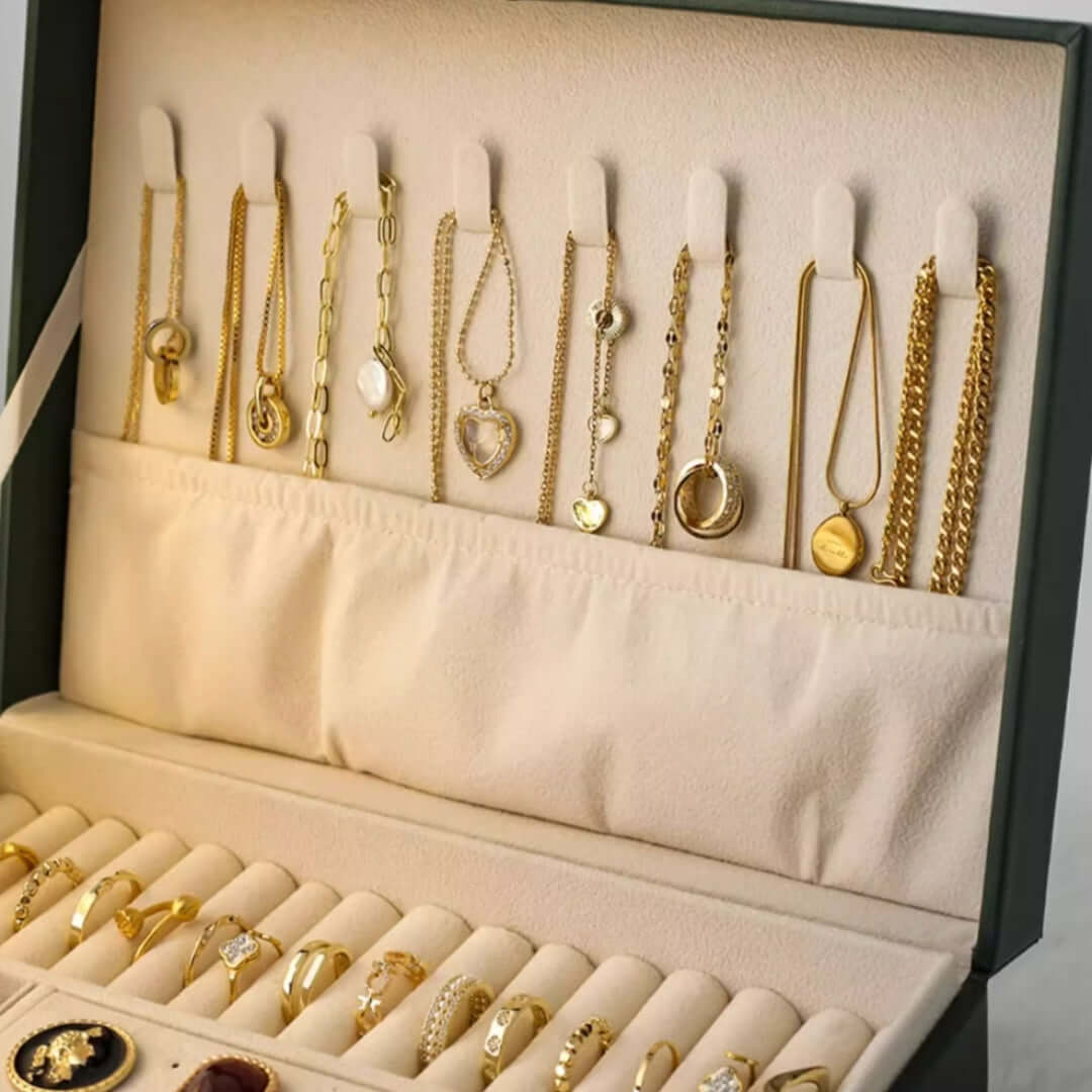 3 Layer Waterproof Necklace Ring Jewelry Organizer Box
