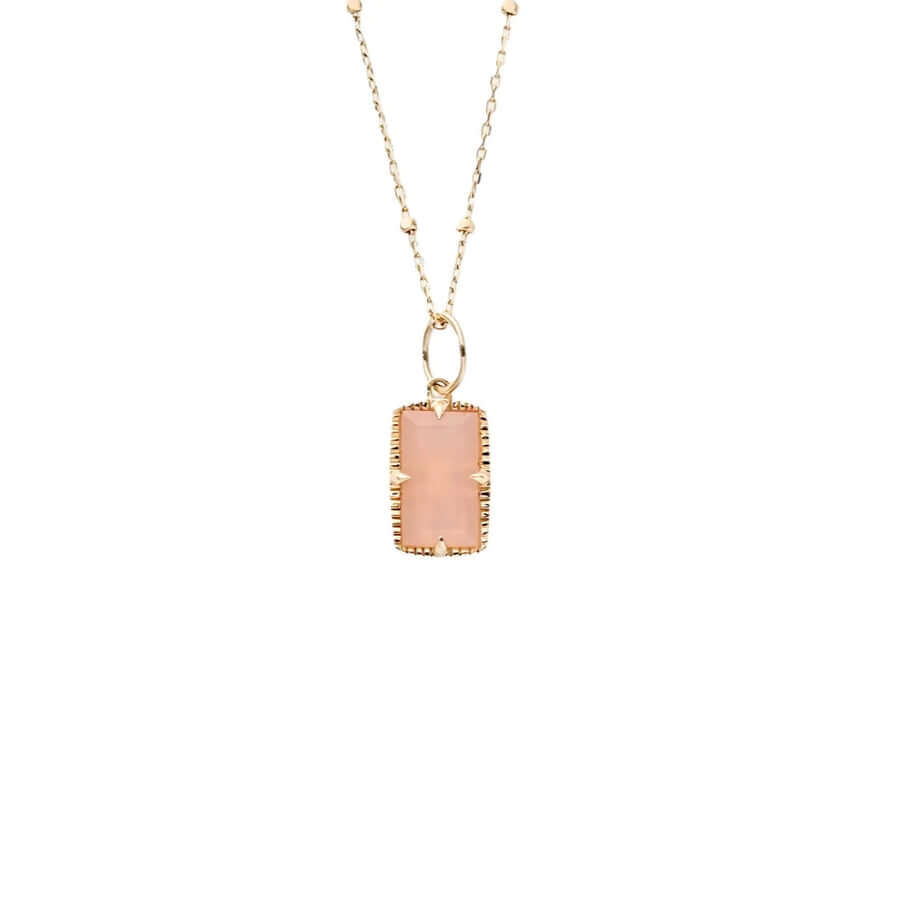 Vintage Orange Moonstone Pendant Necklace