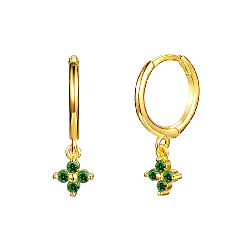 Small Flower Everyday Clip On Hoop Earrings