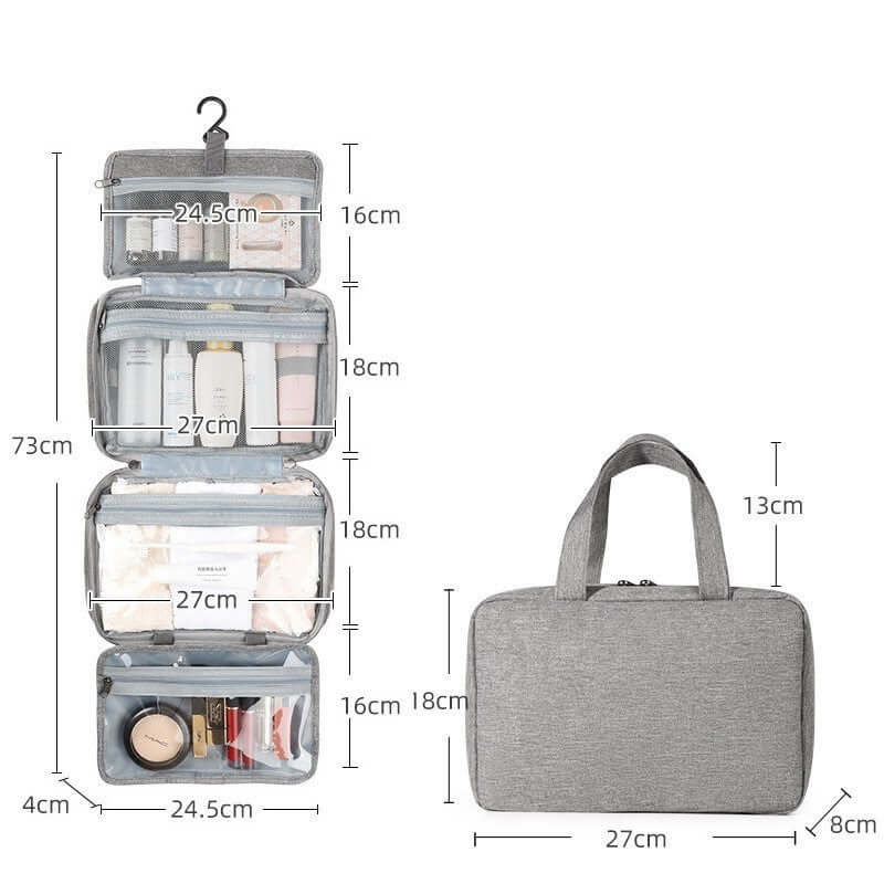 Hanging Waterproof Foldable Toiletry Wash Bag Travel Bag