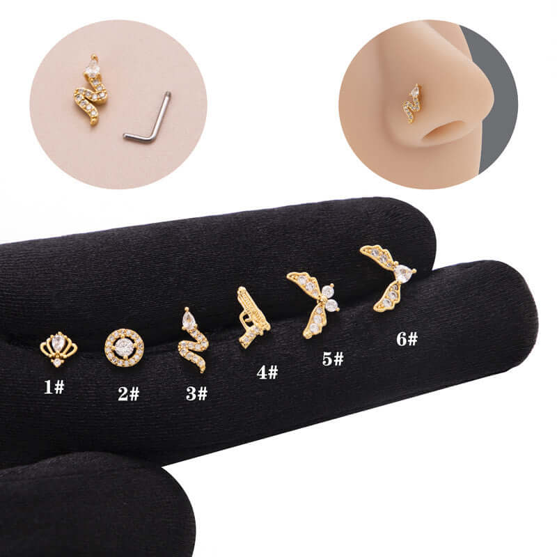 Hypoallergenic Animal Nose Ring Piercings