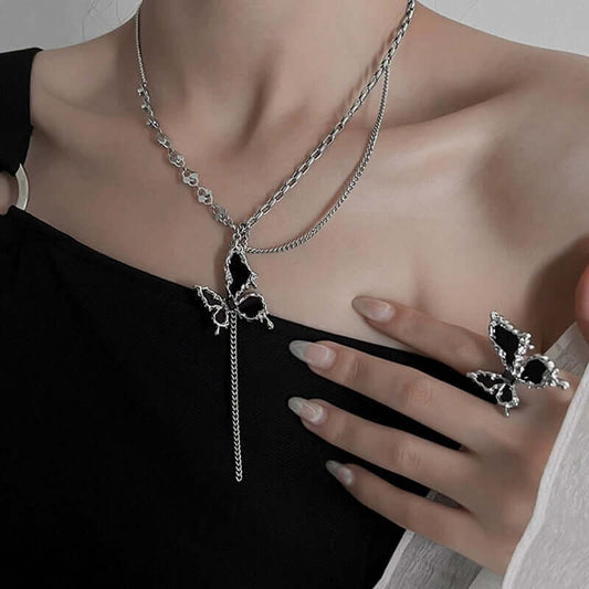 Butterfly Half Chain Necklace