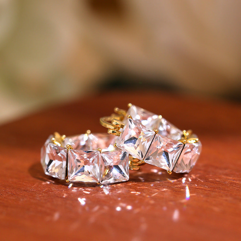 Crystal Hoop Earrings