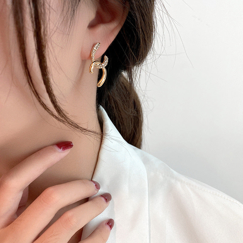 Duo Tone Bar Earrings, Gold Bar Earrings