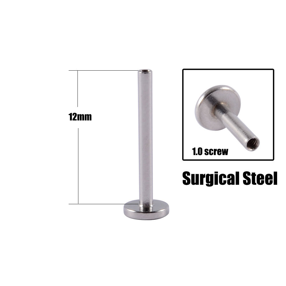 16G Titanium Internally Threaded Replacement Labret Bar