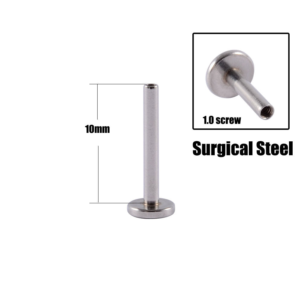 16G Titanium Internally Threaded Replacement Labret Bar