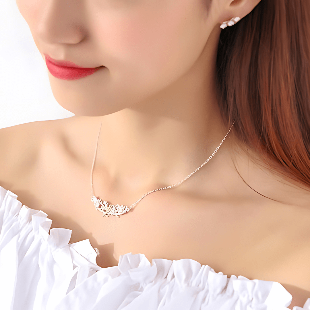 Dove and Olive Branch of Hope Pendant Necklace