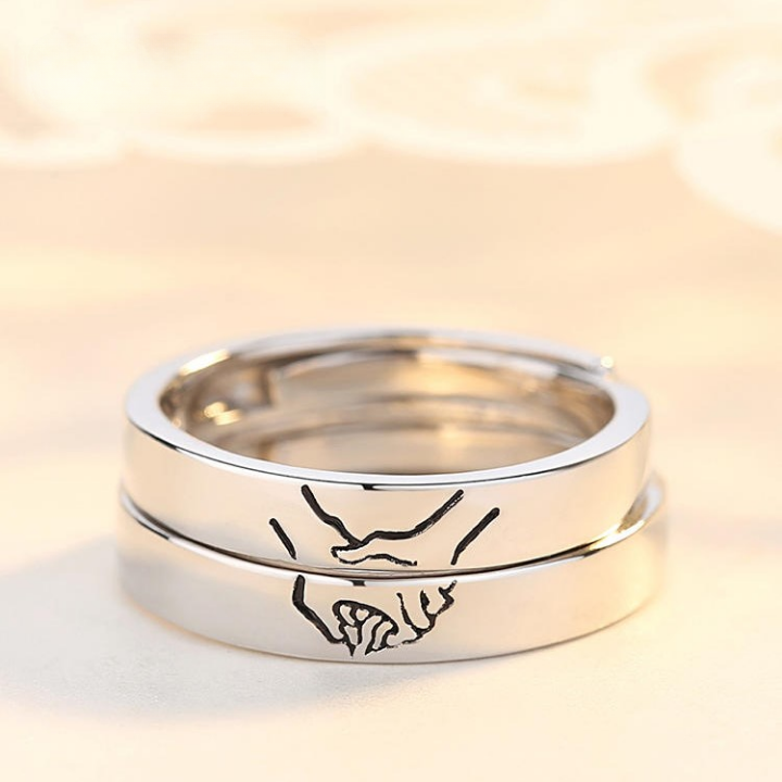 Hold My Hands Silver Promise Rings