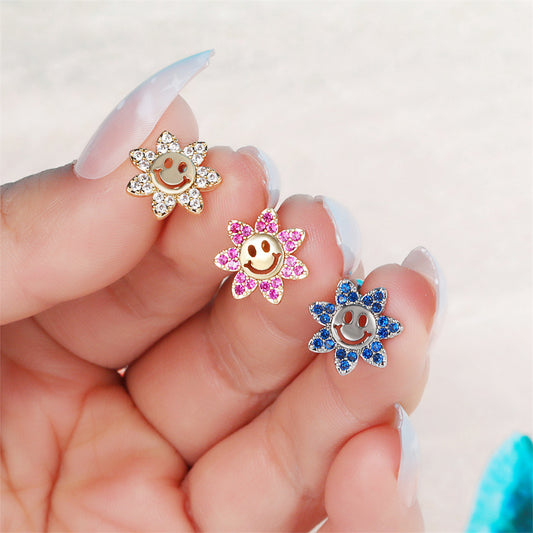 20G Smiley Sunflower Conch Daith Earring