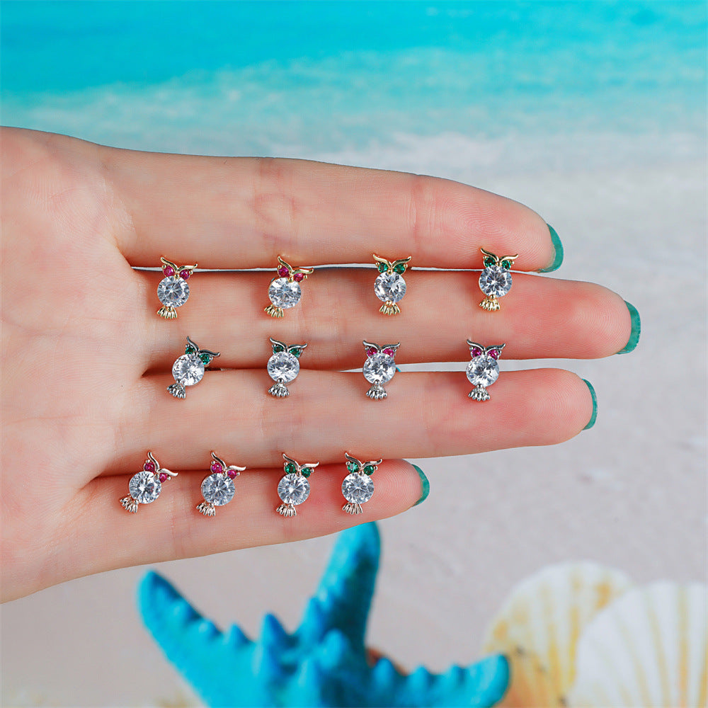 20G Tiny Cartilage Owl Stud Piercing