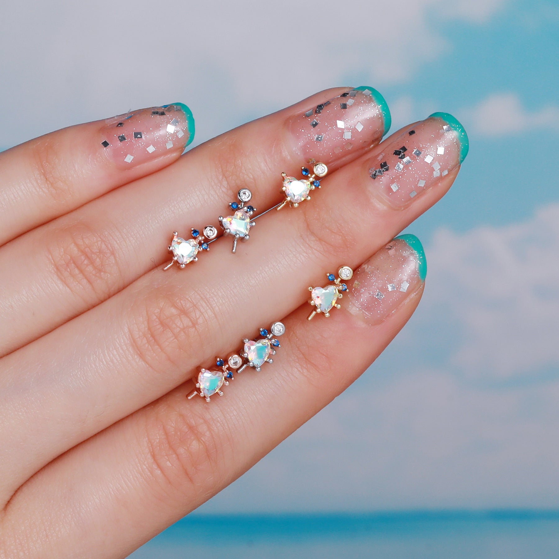 20G Surgical Steel Mini Heart Cartilage Conch Stud