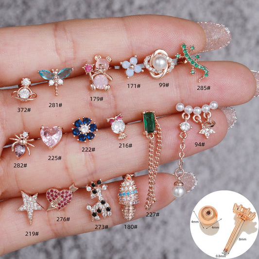 cartilage earrings, piercing jewelry, cartilage piercing, body jewelry, helix piercing, helix earrings, tragus piercing, butterfly earrings