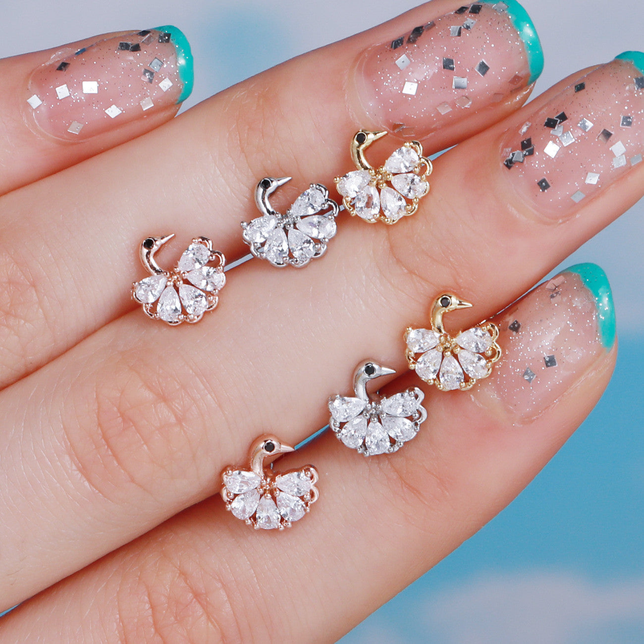 20G Swan Helix Piercing