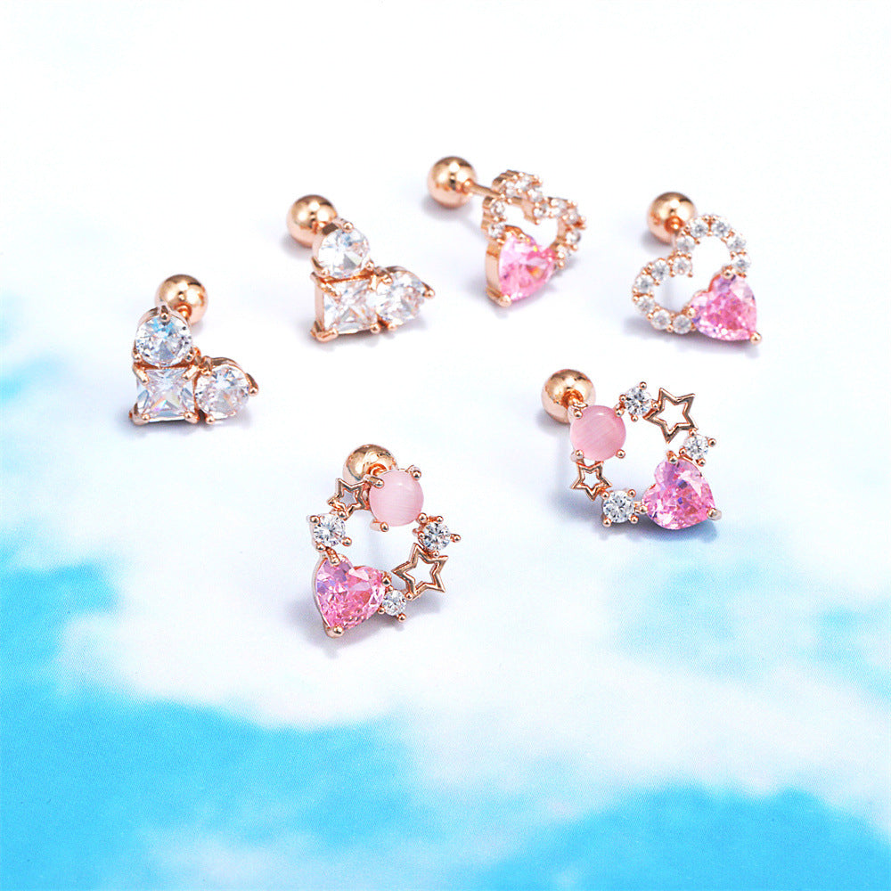 cartilage earrings, piercing jewelry, cartilage piercing, body jewelry, helix piercing, helix earrings, tragus piercing, star earrings