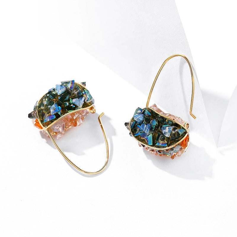 Elegant Tones Crystal Hoop Earrings