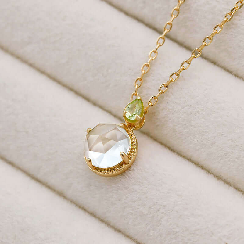 Gold Peridot Amethyst Necklace