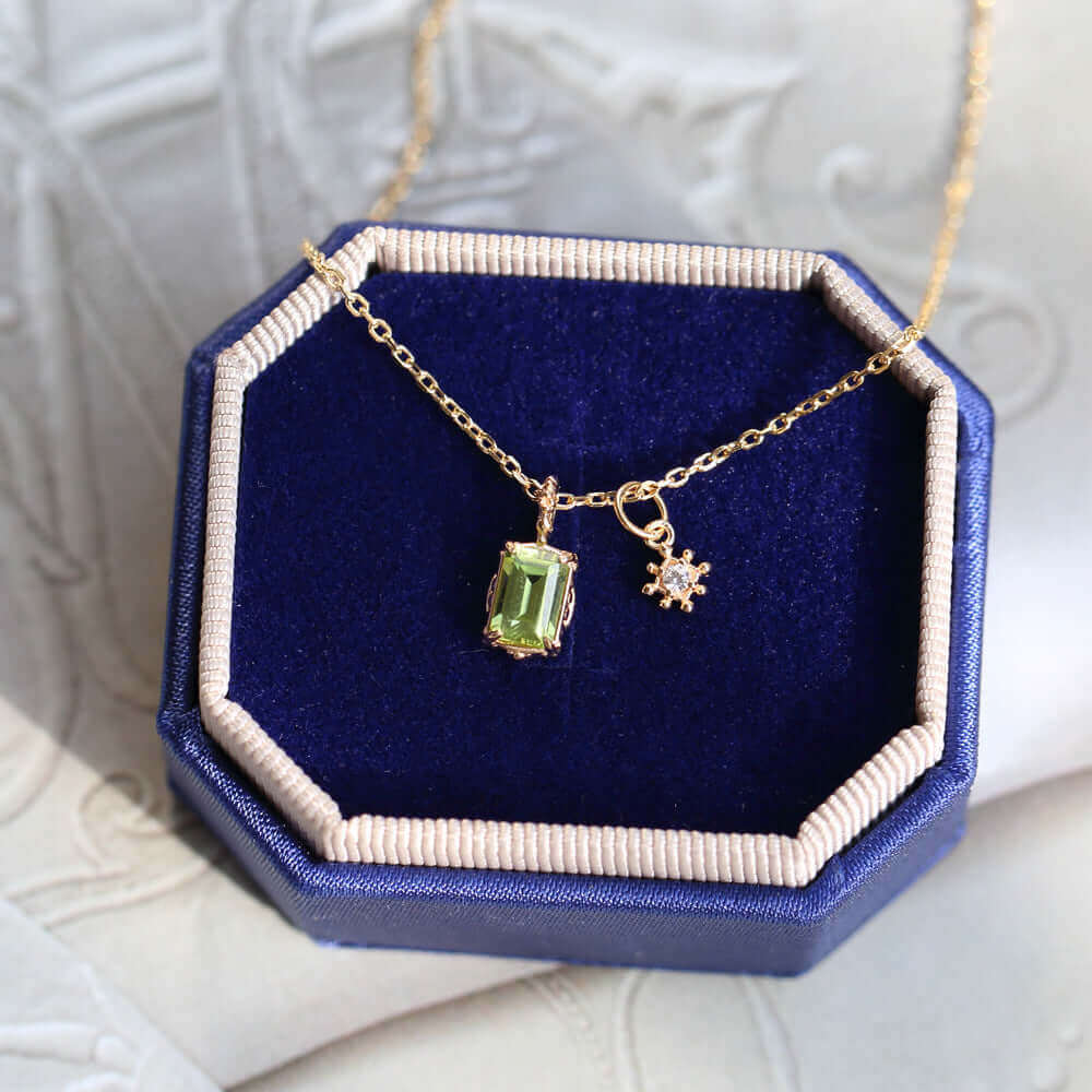 Gold Peridot Necklace