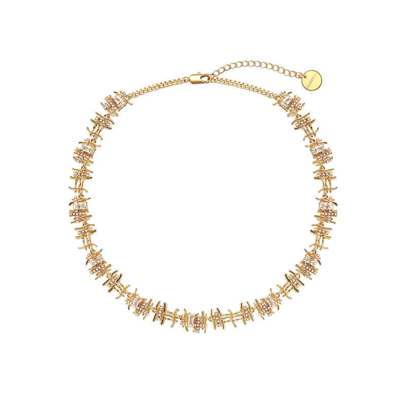 Gold Plated Braided Woven Necklace