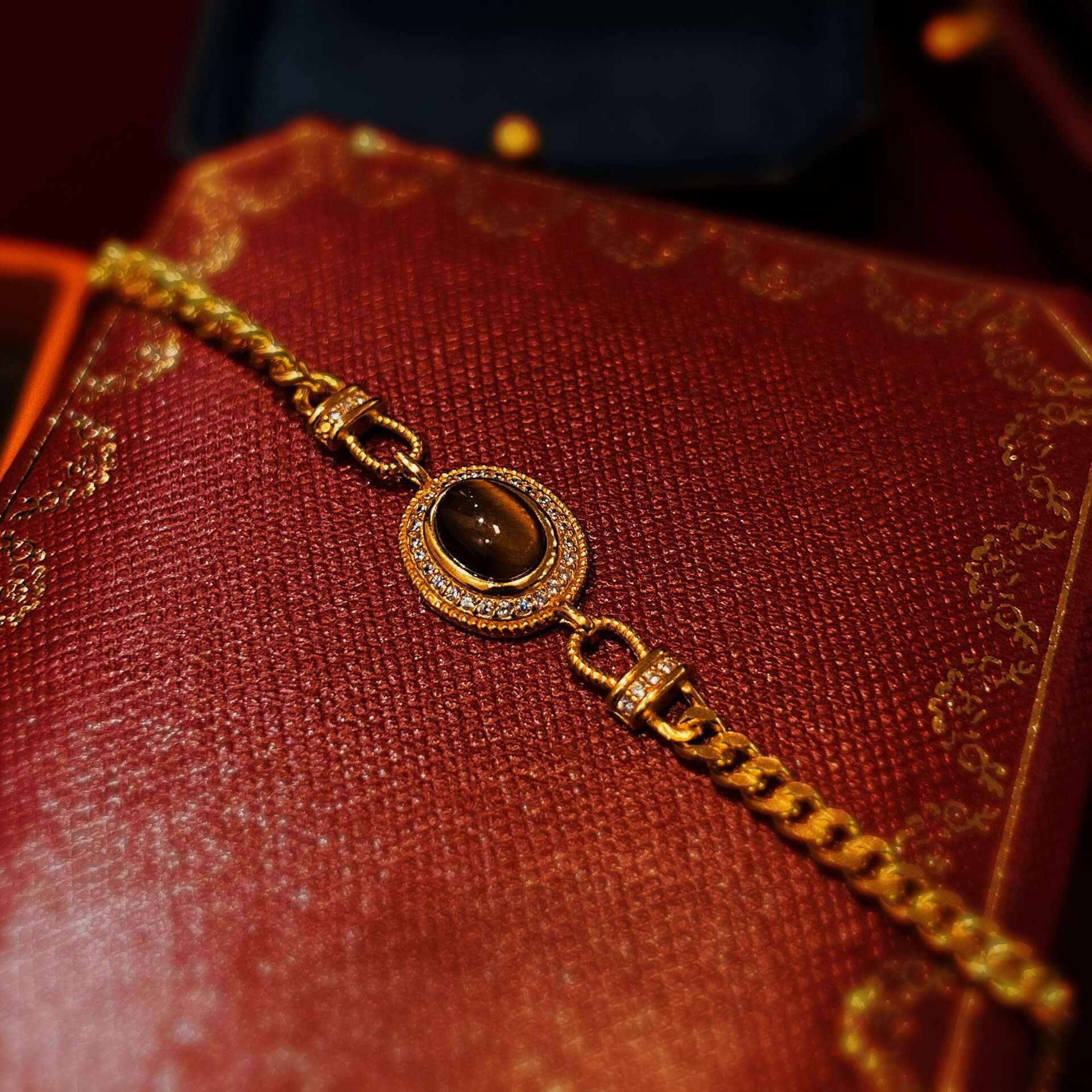 Gold Plated Stone Diamond Bracelet