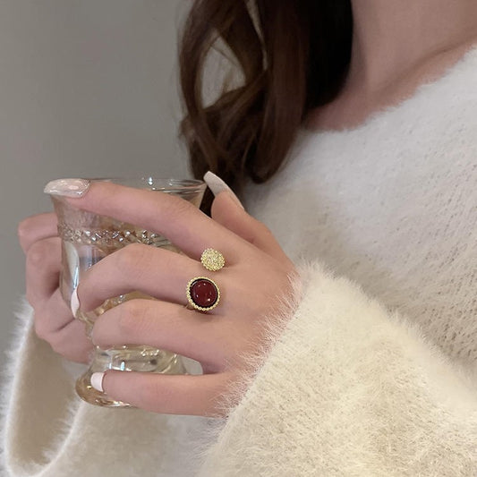 Art Deco Open Cuff 2 Stone Rings | HR870