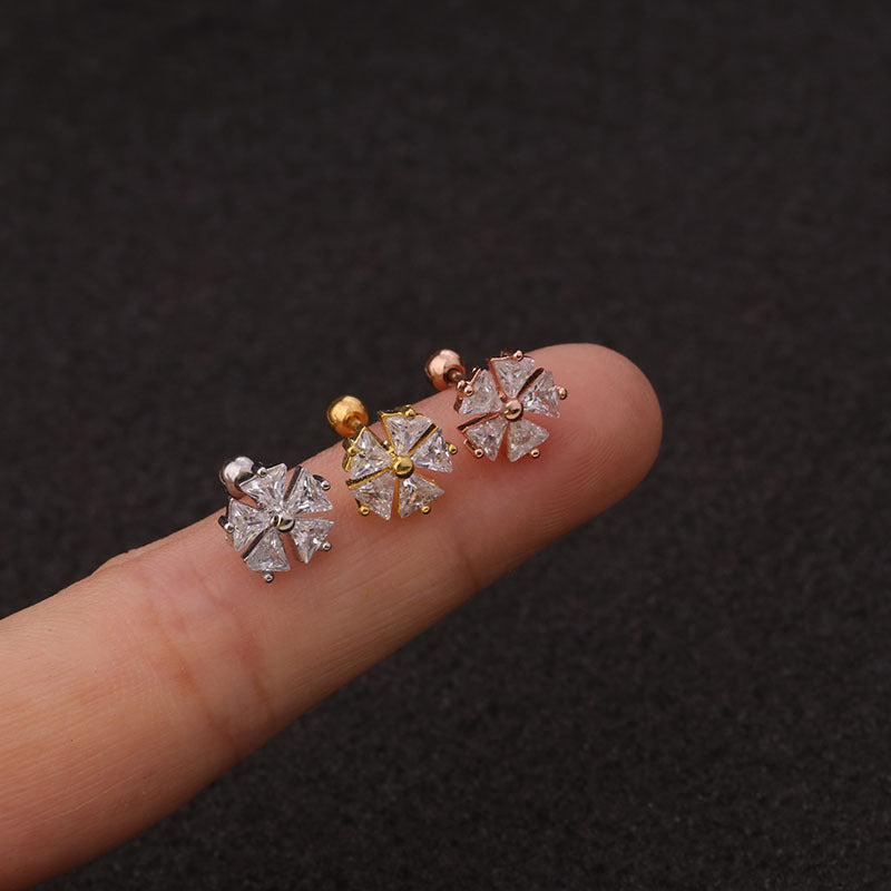 20G Small Cherry Piercing Stud Helix Earrings