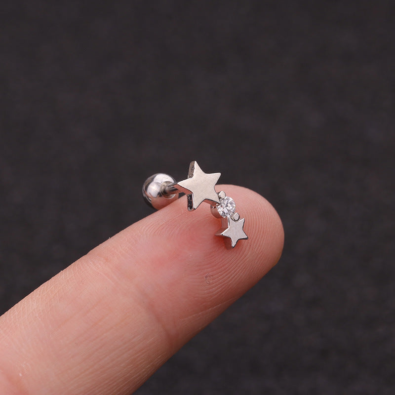 16G Heart Stud Love Conch Upper Piercing Studs