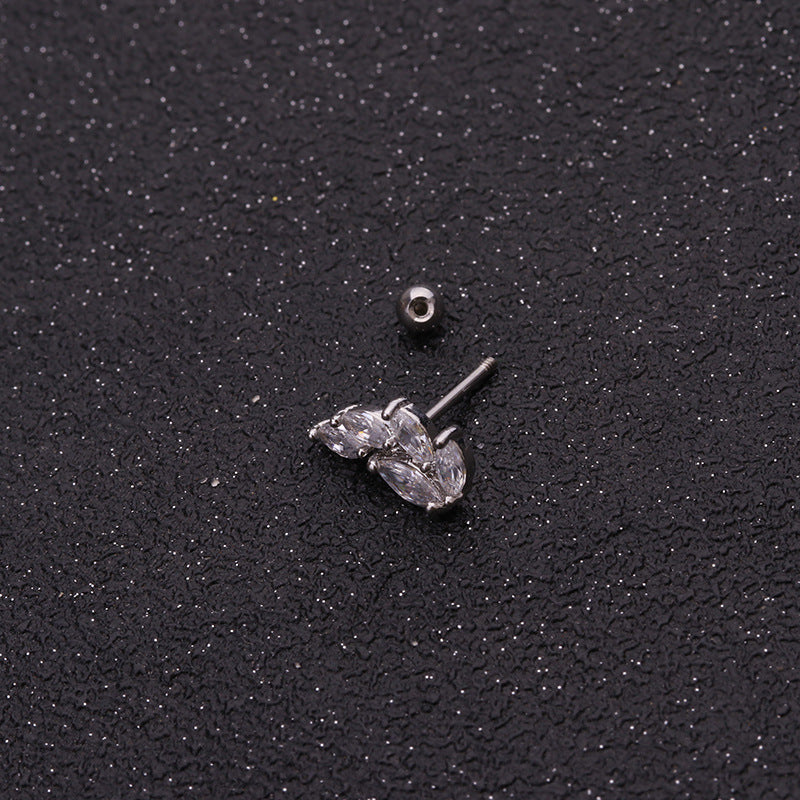 20G Crescent Moon and Star Stud Daith Helix Earrings