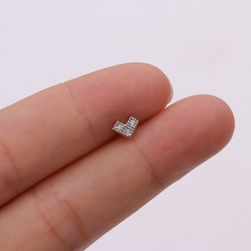 20G Snow Flakes Cartilage Conch Sleeper Stud Earrings