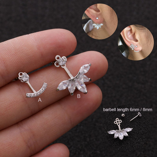 20G Cartilage Front Back Earring