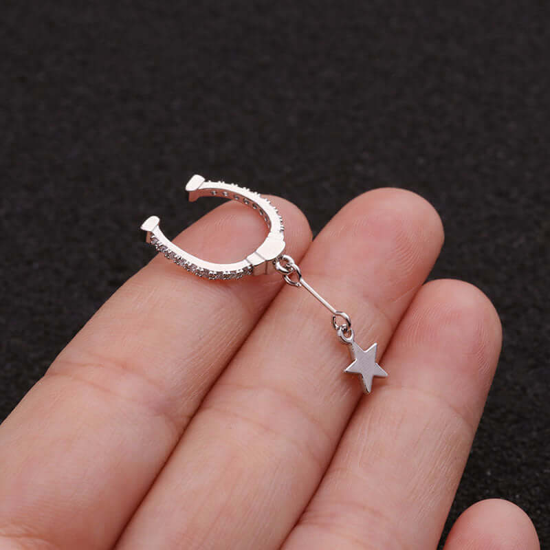 Dangle Star No Piercing Conch Ear Cuf