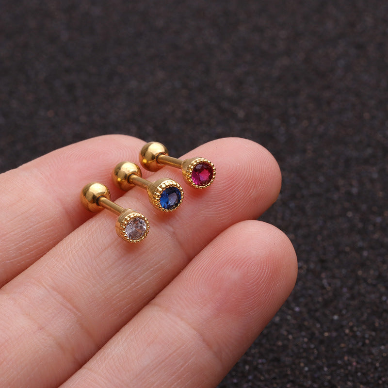 16G Cartilage Tiny Stud Earring, Conch Tragus Helix Earrings