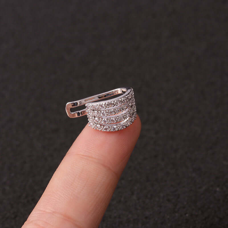 18K Gold No Piercing Ear Cuff, Conch Helix Ear Cuff, Dainty Ear Cuff