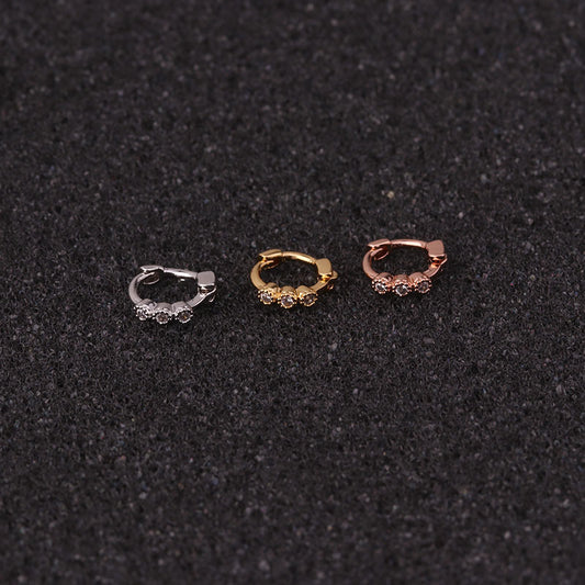 18K Gold Plated Teardrop Hinged Segment Ring