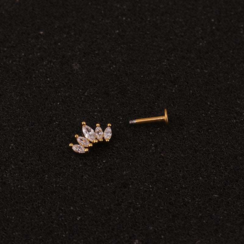 16G Cartilage Tiny Stud Earring, Labret Back Earrings, Lip Ring | HSPJ218