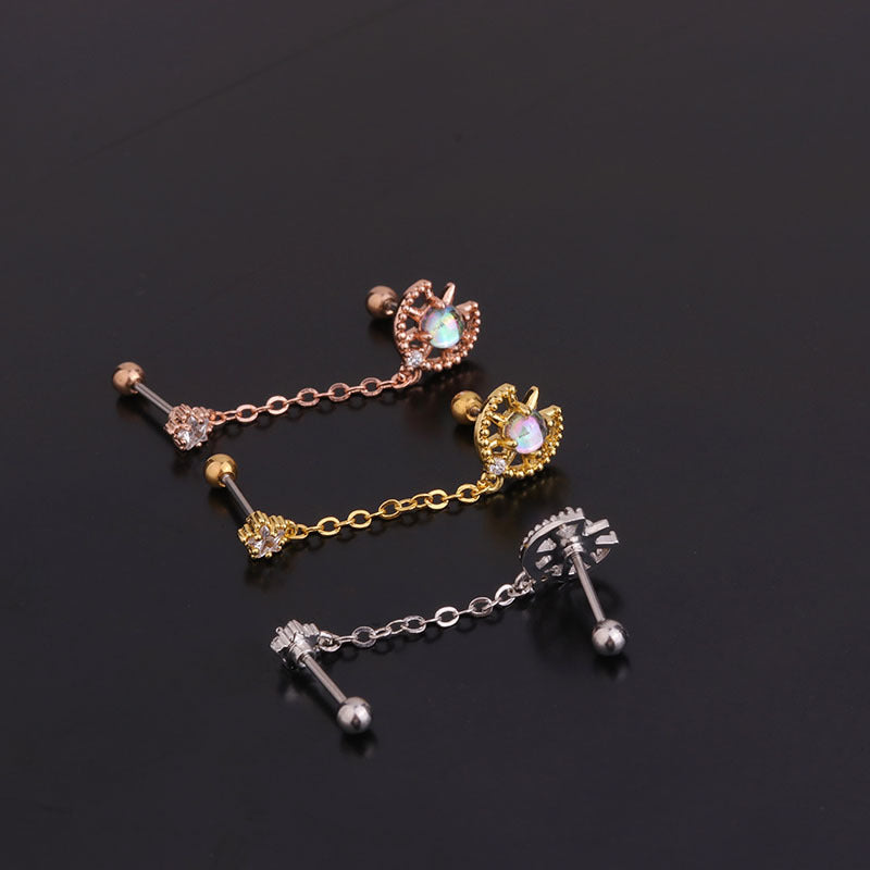20G Planet Double Ear Piercing Earrings
