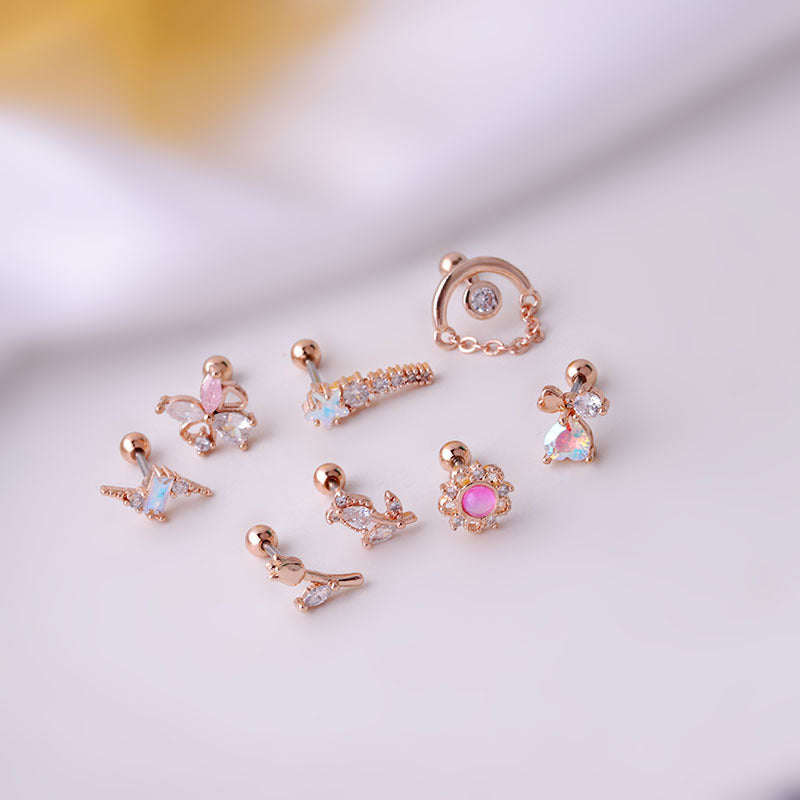 20G Galaxy Star Helix Piercing Stud