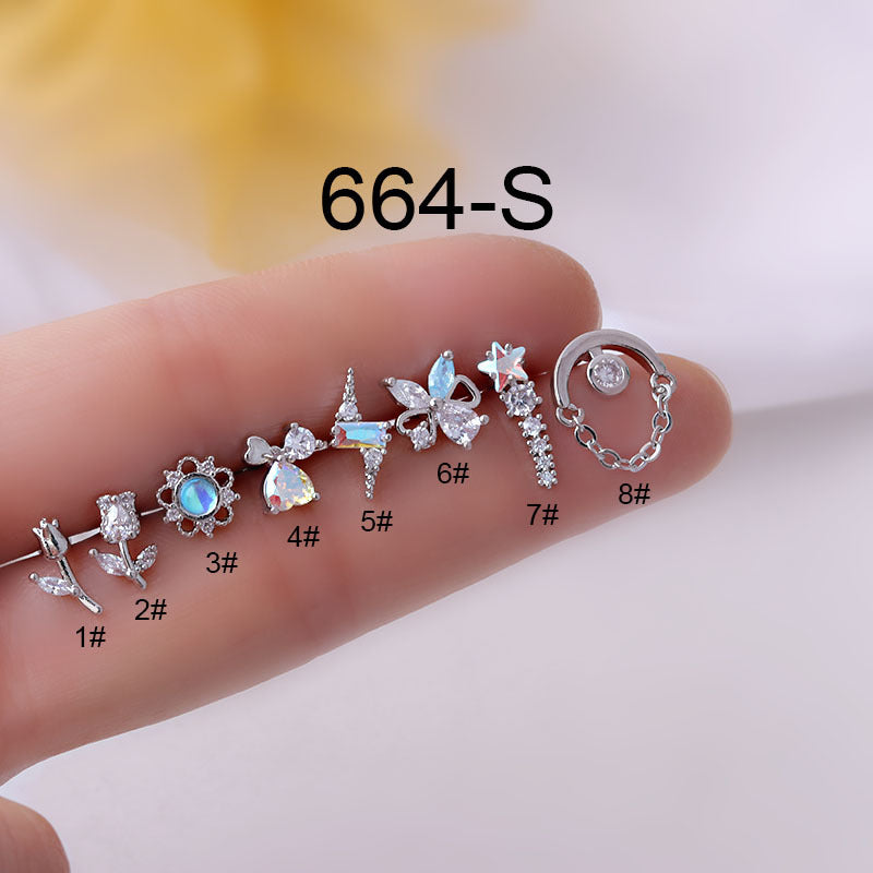20G Galaxy Star Helix Piercing Stud