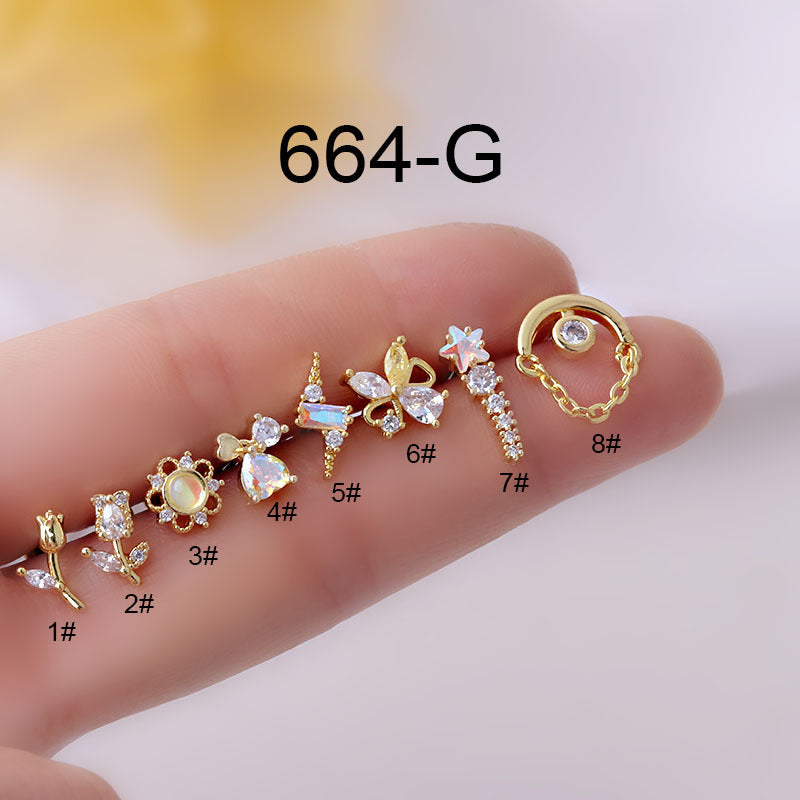 20G Galaxy Star Helix Piercing Stud