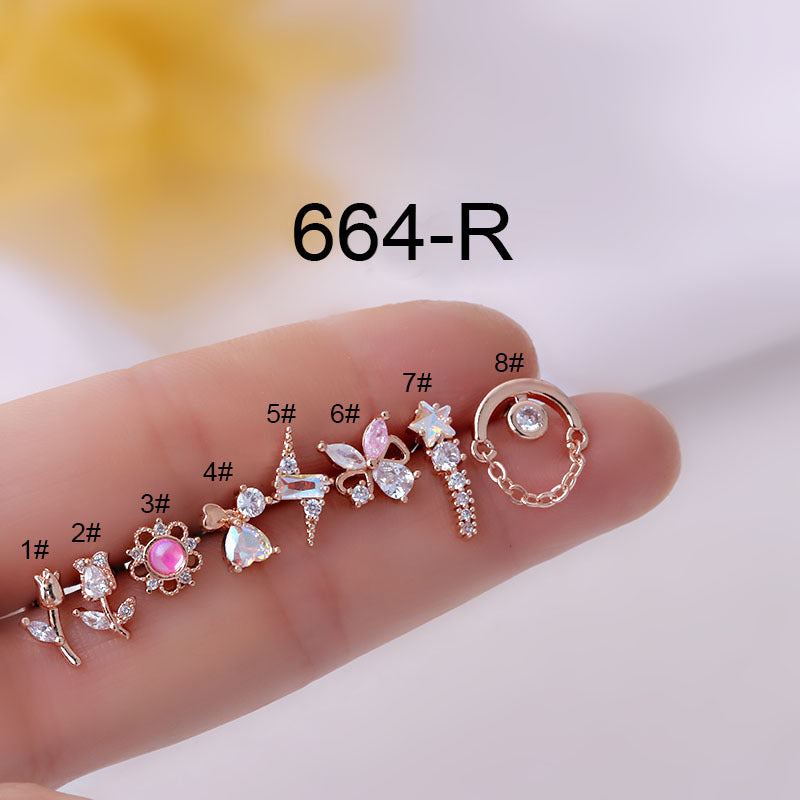 20G Galaxy Star Helix Piercing Stud