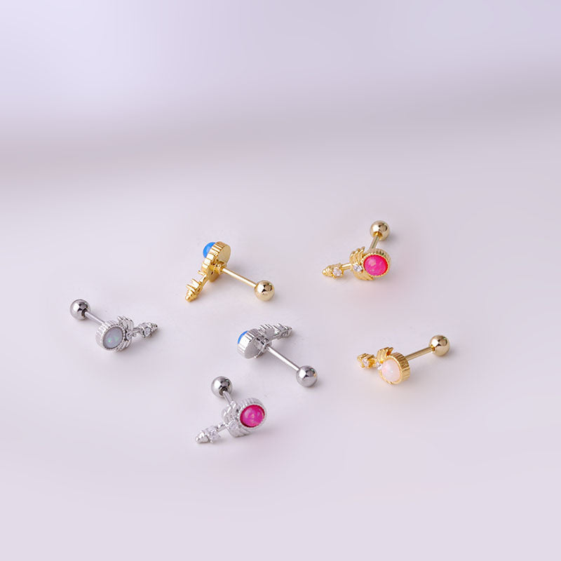 20G Neon Magic Wand Helix Stud Earring