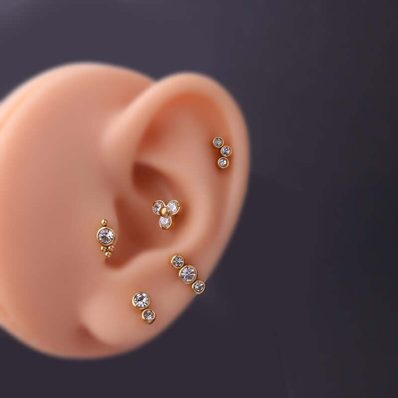 20G Push Pin Earring Flat Back Labret Back Stud