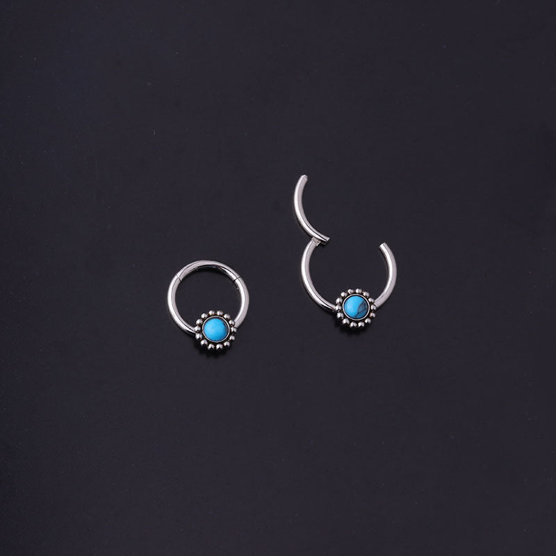 16G Turquoise Captive Bead Ring